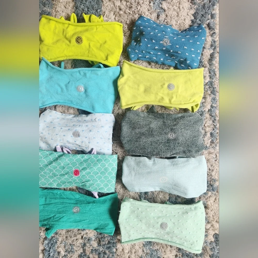 Baby Bling Headbands Green Colors || Set of 10 EUC